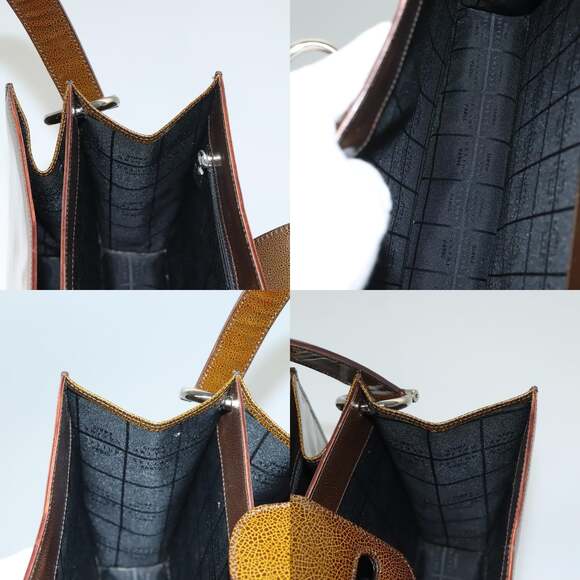 CELINE Shoulder Bag Patent Leather Khaki Silver - Picture 12 of 13